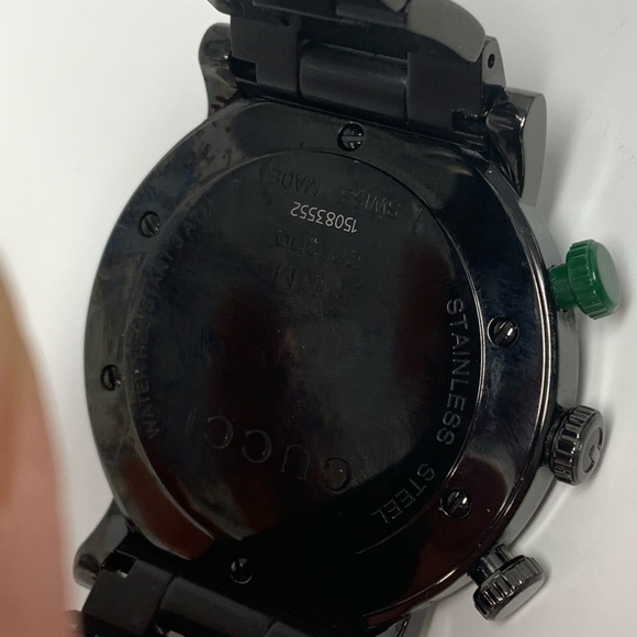 GUCCI G Chrono Black Guilloche Dial Men's Watch - Picture 8 of 13